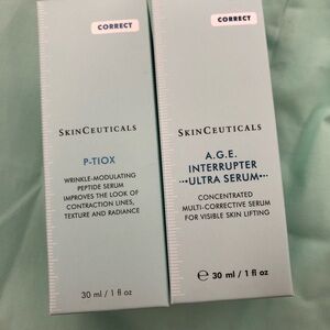 SkinCeuticals P-Tiox and A.G.E. Interrupter Ultra Serum - Light Blue